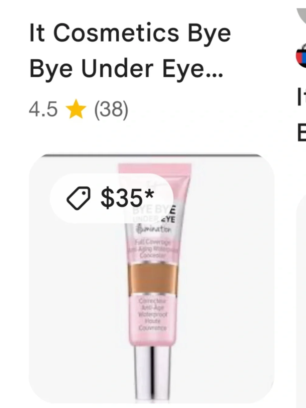 it cosmetics Bye Bye Under Eye Illumination Concealer Shade 10. 5 Light